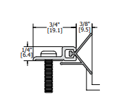 Hager 892S Neoprene Weatherstrip profile 