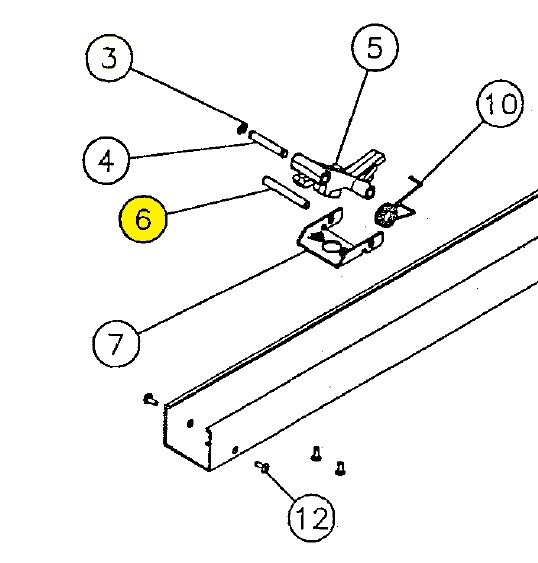 Sargent 68-0945 Pivot Pin - Mount Side for 20, 30, 80 Series Rail Exit Devices