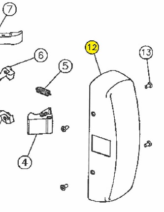 Sargent 68-0406 Diagram, Replacement Cover for 8800 Exit Device