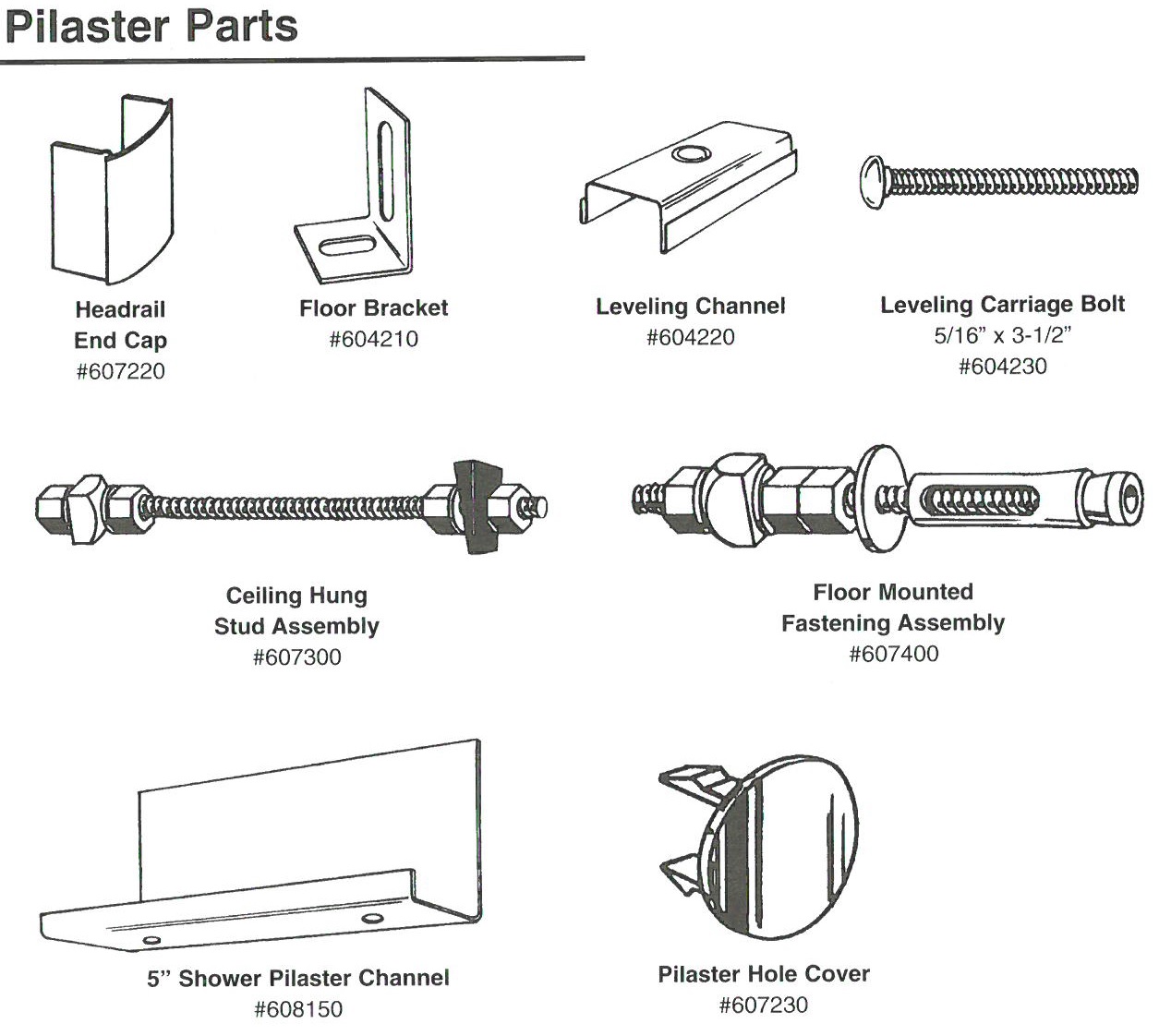 Hadrian Pilaster Parts