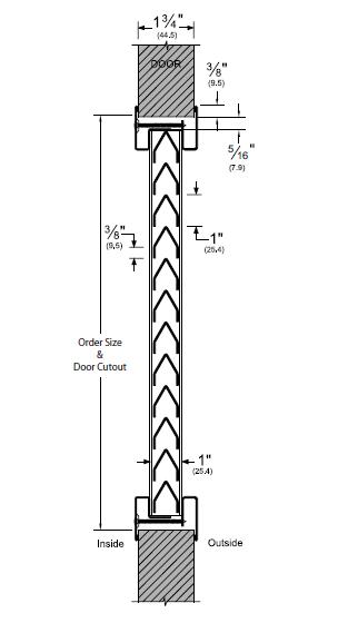 Rockwood LV-IY Door Louver diagram