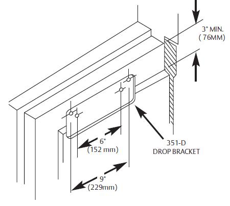 Sargent 351-D Drop Plate dimensions