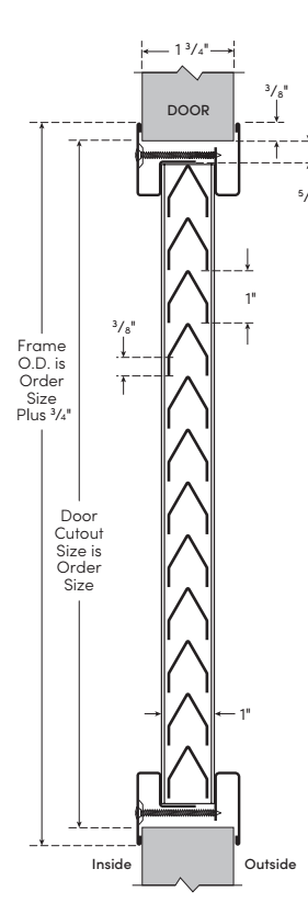 Rockwood LV-IY Steel Door Louver Line Drawing Rockwood LV-IY Steel Door Louver Line Drawing