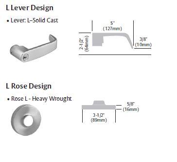 Sargent 11 Line 28-11G05 LL Office Lever Lockset