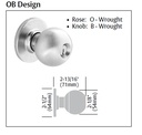 Sargent 6 Line 24-28-6G04 OB US26D Storeroom Knob Lockset