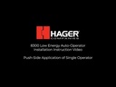 Hager 8318 Single Door Low Energy Door Operator