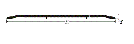 Pemko 2748A 8" wide x 1/4" Fluted Saddle Threshold