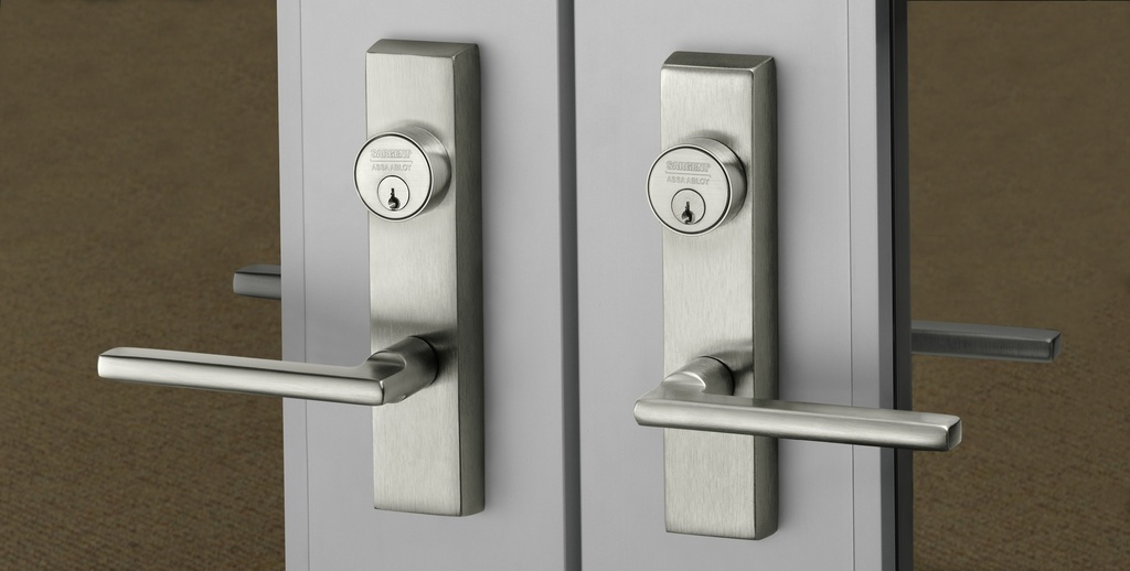 Sargent 700106-ETL-26D-84" Vertical Rod Multi Point Lock, ET Control, L Lever, Blank Plate x Key Operates ET, Satin Chrome
