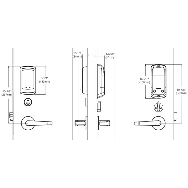 Accentra AU NTM628 NR NexTouch US26D Touchscreen Mortise Deadbolt - Yale