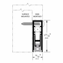 Pemko 4131CRL Fire-Rated Surface Applied or Semi-Mortise Automatic Door Bottom with Sponge Neoprene Insert
