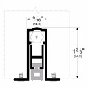 Pemko 411ARL Full Mortised Auto Door Bottom, 1-3/8" x 9/16" Aluminum Channel, Black Sponge Neoprene EPDM Insert, Low Closing Force