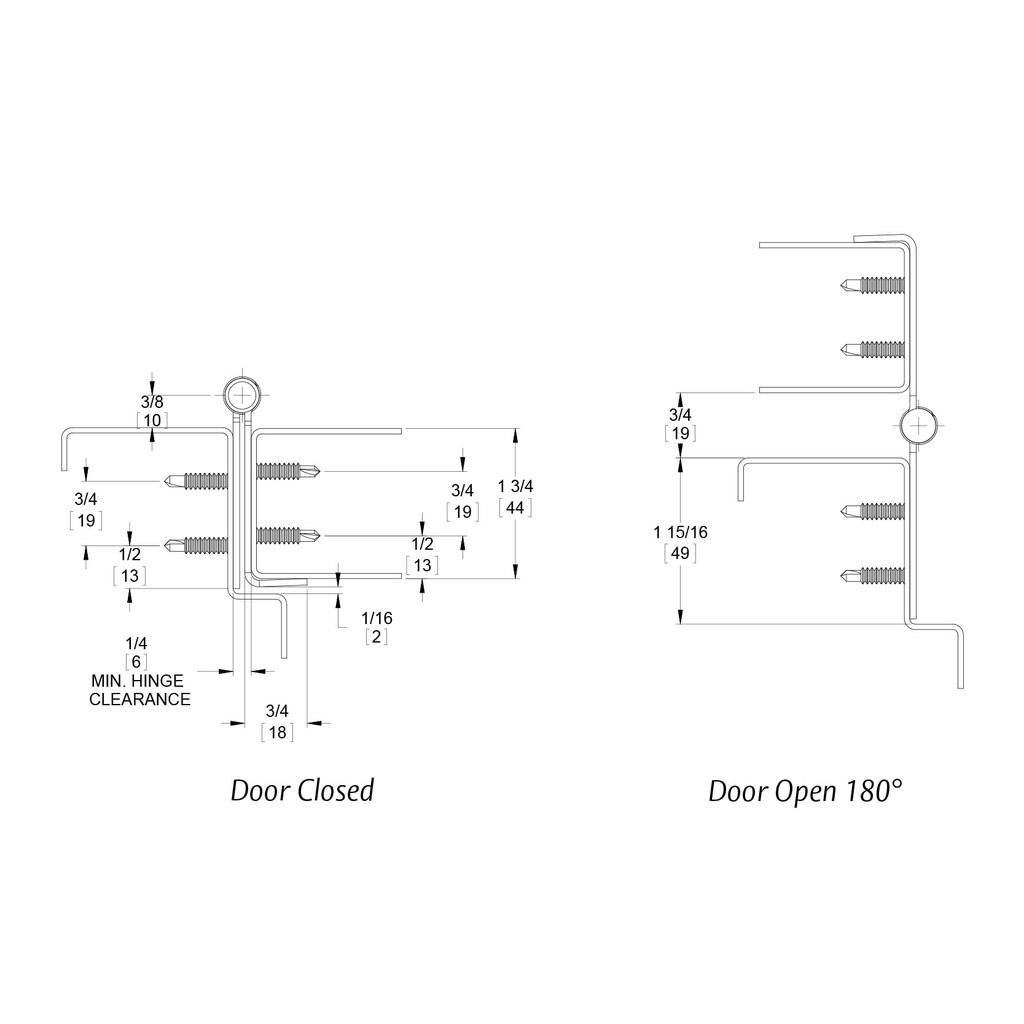 Markar HG315 Stainless Steel Hinge Guard Pin & Barrel Continuous Hinge
