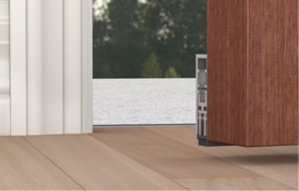 Pemko STC4131CPK Fire-Rated and Sound Rated, Surface or Semi Mortised Automatic Door Bottom, Aluminum Finish, PemkoPrene Insert, 3/4" Max Drop