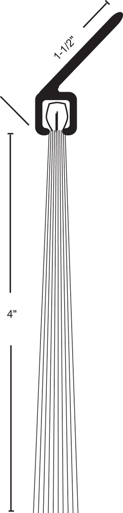 National Guard Products I-624A Angled Nylon Brush Sill Sweep