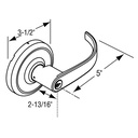 Corbin Russwin CL3810 PZD Passage Latchset