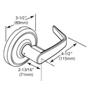 Corbin Russwin CL3855 NZD Classroom Lockset