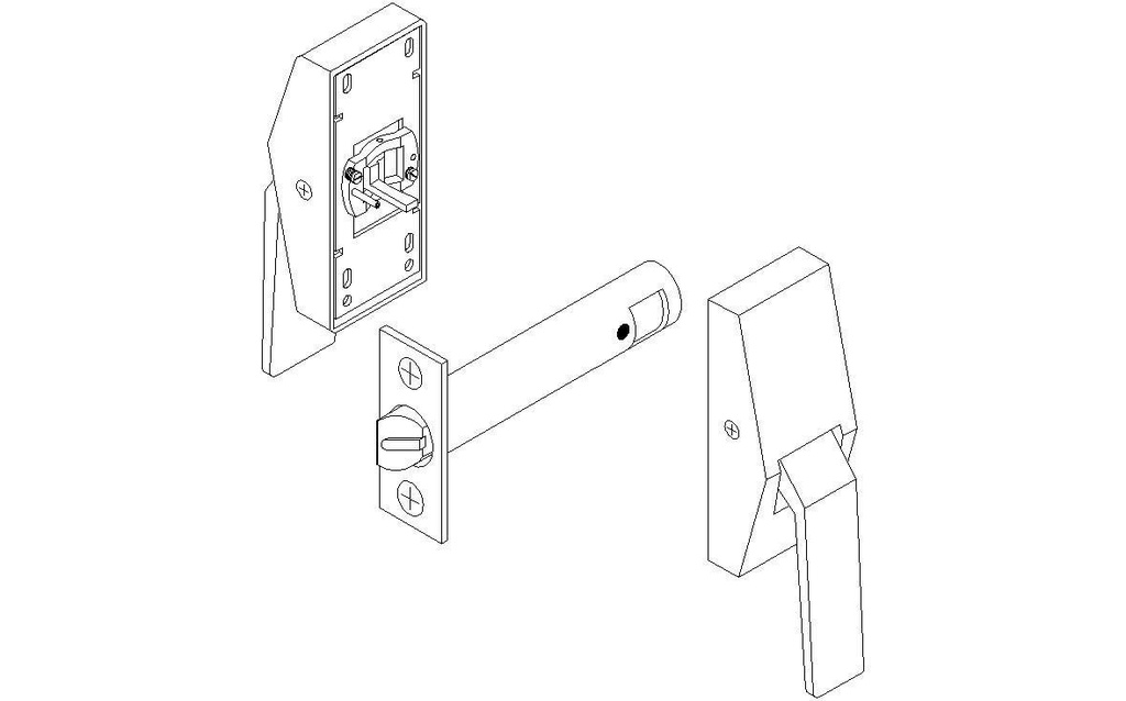 ABH Low Profile Push/ Pull Latchset 6811 Stainless Steel