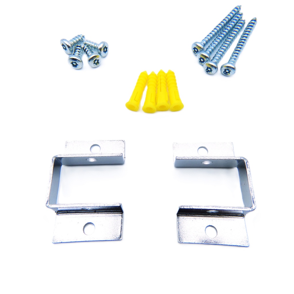 Hadrian 607100 Headrail Bracket Kit | 1-1/4" Metal Partition Support Set
