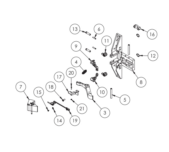 Sargent 68-7411 Center Chassis Assembly w/ Latchbolt Monitoring 12-53-8500