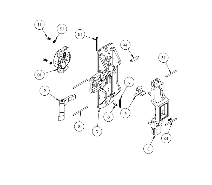 Sargent 68-2202 RHR Center Chassis Assembly - 12-8700 Series