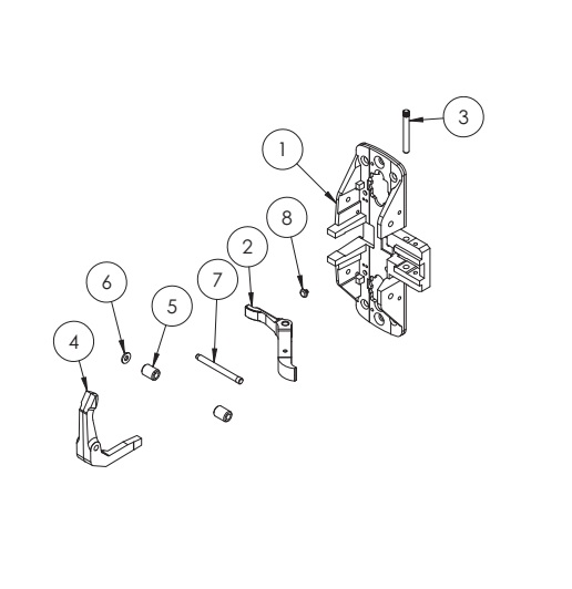 Sargent 68-2172 LHR Center Chassis Assembly - 12-8900 Series 