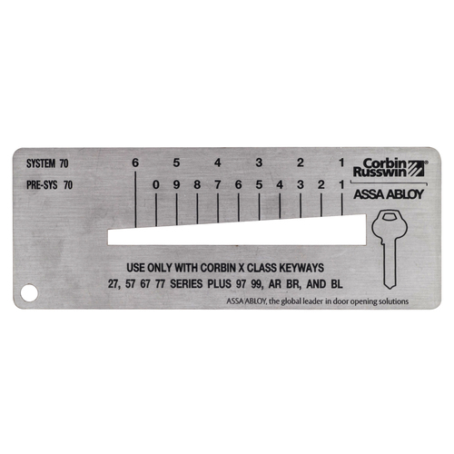 Corbin Russwin CT-11 Key Gauge