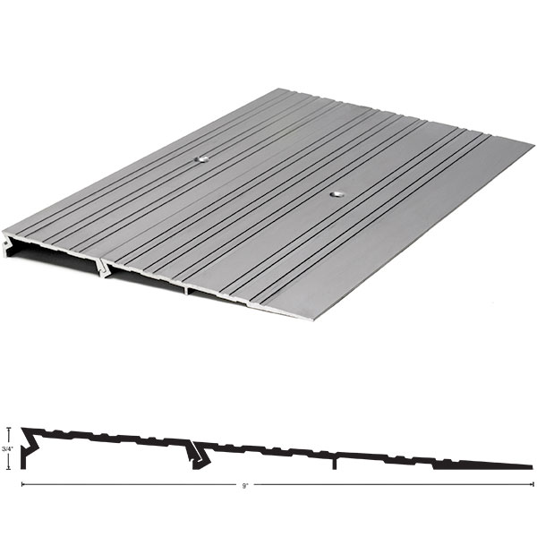 NGP R75 ADA Compliant Interlocking Wheelchair Ramp – 9″ Wide x 3/4″ High 