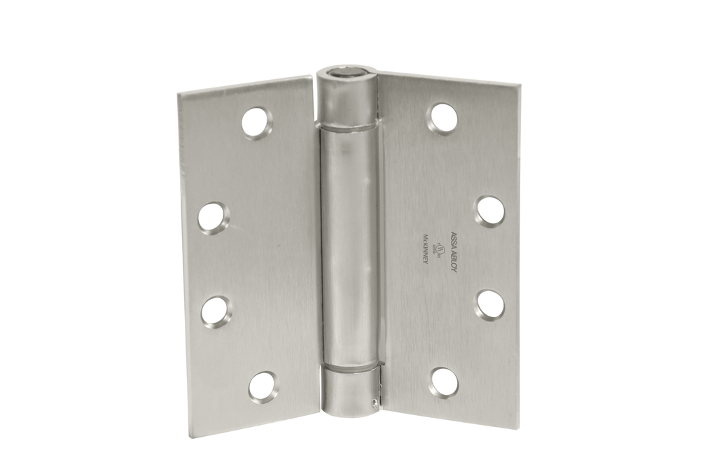 McKinney 1552 4.5" x 4.5" US32D Stainless Steel Spring Hinge