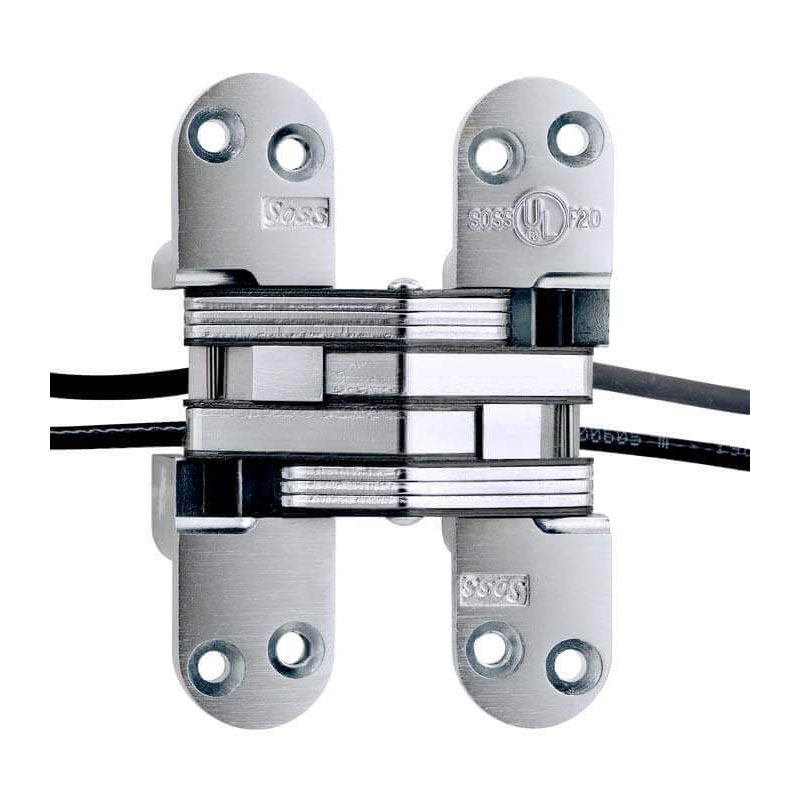 SOSS 218PT Heavy Duty Power Transfer Invisible Hinge for 1-3/4 Inch Minimum Door Thickness 