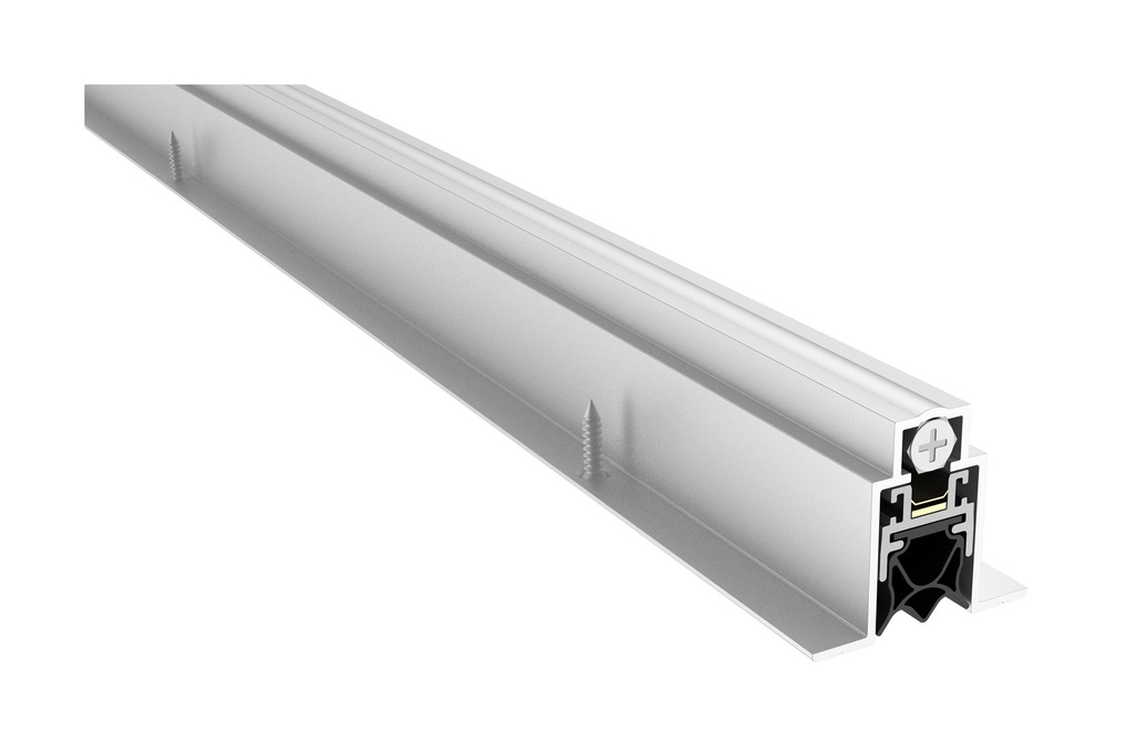 Pemko 434APKL Full Mortised Automatic Door Bottom, 1-5/16" x 27/32" Aluminum Channel, PemkoPrene Insert