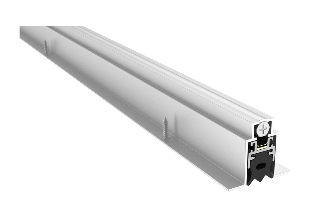 Pemko 434ARL Full Mortised Automatic Door Bottom, 1-5/16" x 27/32" Aluminum Channel, Black Sponge EPDM Insert