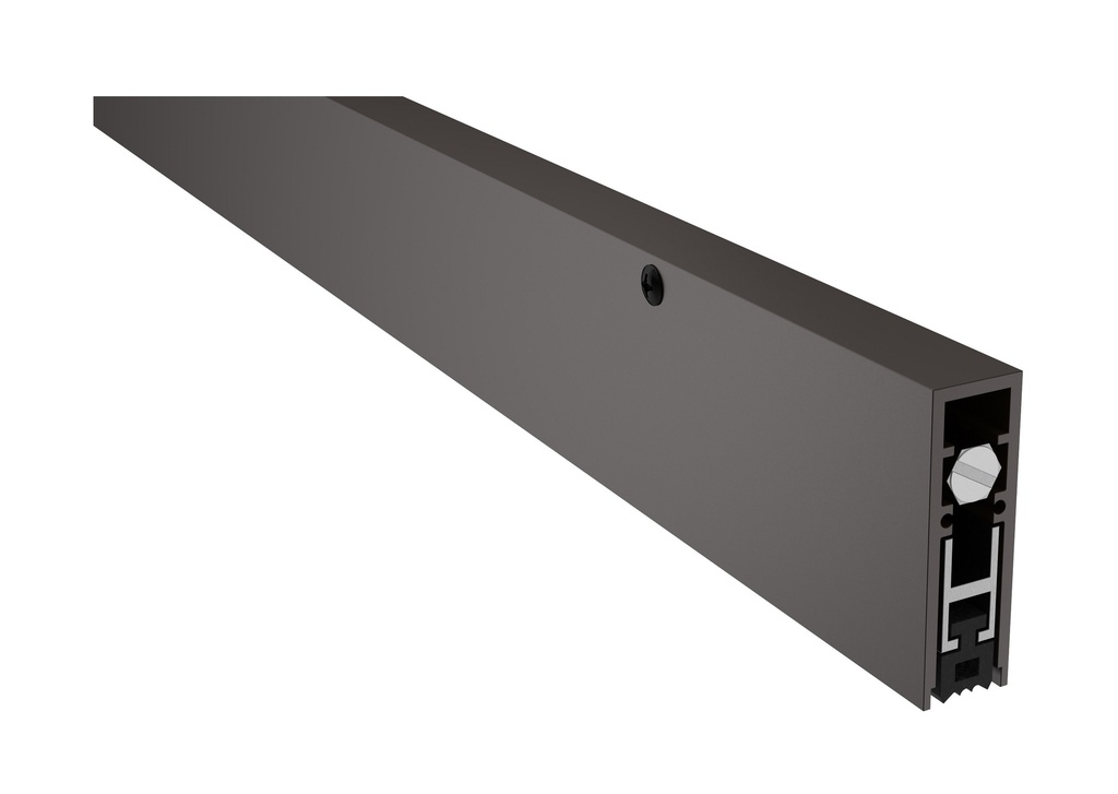 Pemko 4131DRL Fire-Rated Surface or Semi Mortised Automatic Door Bottom, Dark Bronze Aluminum, Black Sponge EPDM Insert, 3/4" Max Drop 