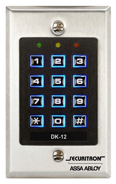 Securitron DK-12 Digital Keypad with Illuminated Keys
