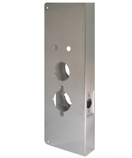 Don-Jo 27-CW Stainless Steel Wrap-Around Plate | Alarm Lock Trilogy Reinforcer 