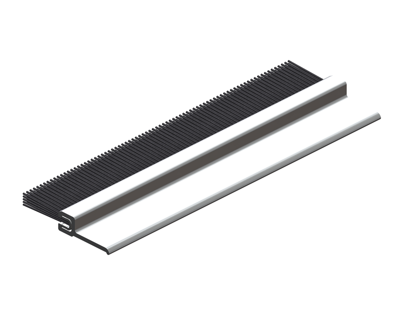 Hager 802SAB Nylon Brush Astragal in Aluminum Finish
