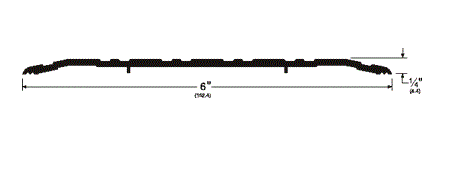 Pemko 272A 6"wide x 1/4" Fluted Saddle Threshold