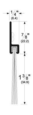 Pemko 18137CNB Nylon Brush Sill Sweep - Aluminum