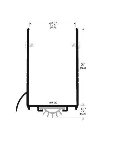 Pemko 2211AV Extended Door Bottom with Vinyl insert and Rain Drip