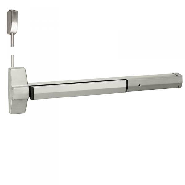 Accentra 7170F90-LBR Surface Vertical Rod Exit Device less Bottom Rod - Fire Rated - 36 x 84 Door - Yale