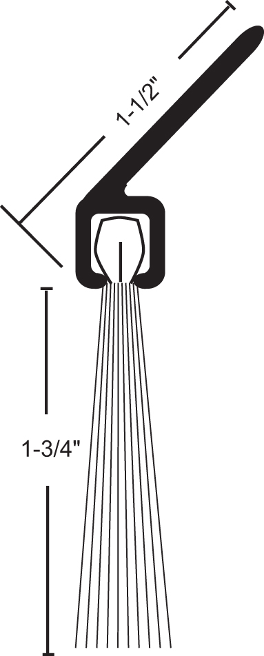 National Guard Products G622A Angled Nylon Brush Sill Sweep