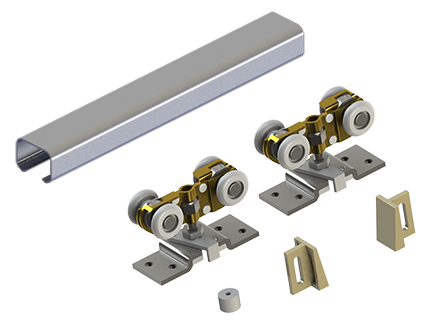 Hager 9878CS 72" Heavy Duty Sliding Pocket Door Track Set