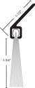 NGP G622A Angled Nylon Brush Sill Sweep