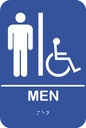 Rockwood BFM687 Tactile Signage w/ Braille - ADA Men 