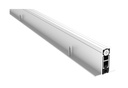 Pemko 411ARL Full Mortised Auto Door Bottom, 1-3/8" x 9/16" Aluminum Channel, Black Sponge Neoprene EPDM Insert, Low Closing Force