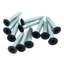 Hager 1-810-7232 Hinge Screws, Wood #12 x 1-1/4" FPHW L1 (Black)-pkg12