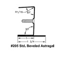 All Metal Stamping 205 83 1/4 inch Steel Astragal